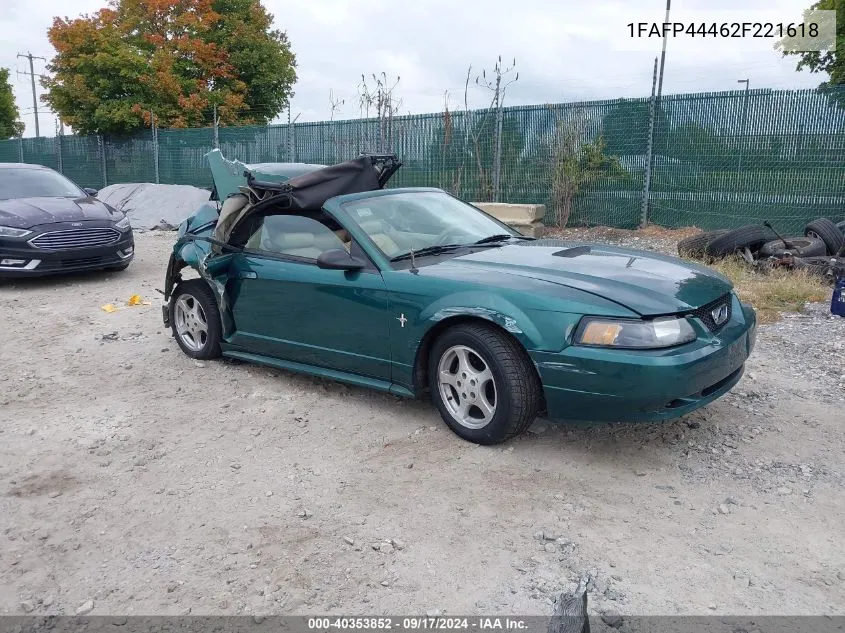 2002 Ford Mustang VIN: 1FAFP44462F221618 Lot: 40353852