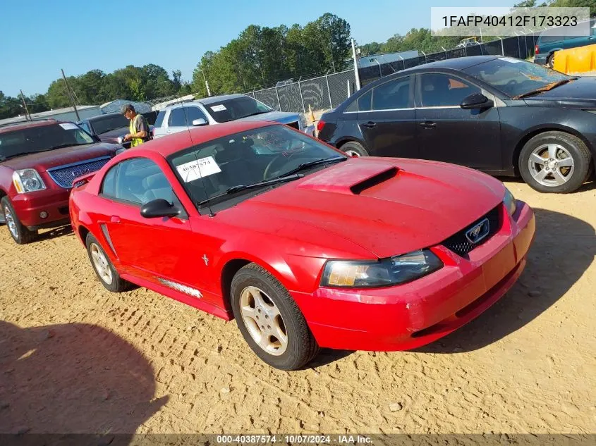 2002 Ford Mustang VIN: 1FAFP40412F173323 Lot: 40387574