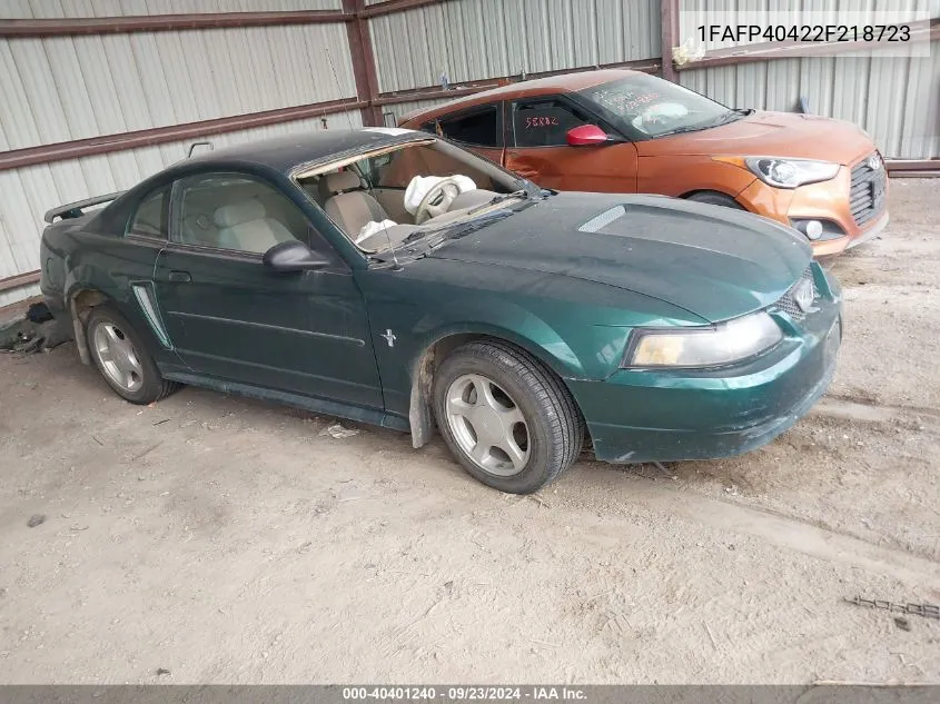 2002 Ford Mustang VIN: 1FAFP40422F218723 Lot: 40401240