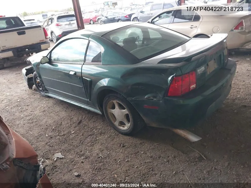 2002 Ford Mustang VIN: 1FAFP40422F218723 Lot: 40401240