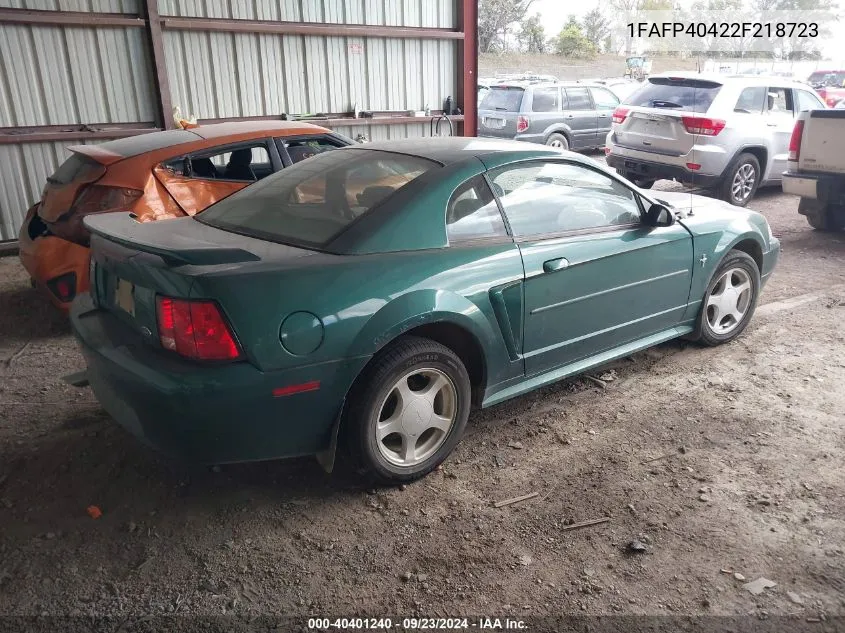 2002 Ford Mustang VIN: 1FAFP40422F218723 Lot: 40401240