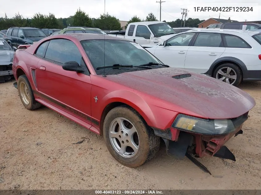 2002 Ford Mustang VIN: 1FAFP40422F129234 Lot: 40403123