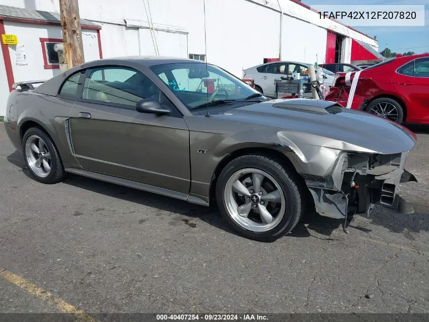 2002 Ford Mustang Gt VIN: 1FAFP42X12F207820 Lot: 40407254