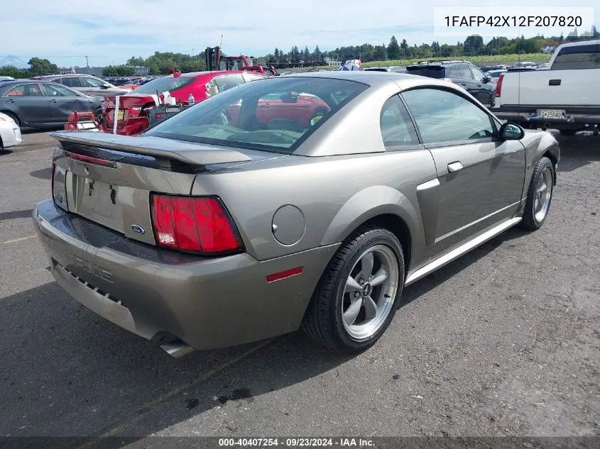 2002 Ford Mustang Gt VIN: 1FAFP42X12F207820 Lot: 40407254