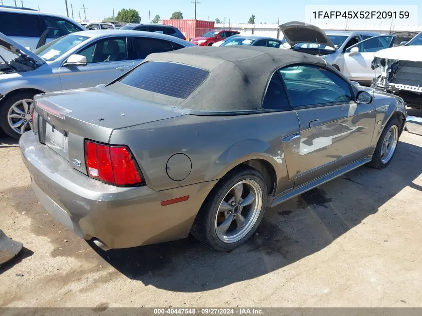 2002 Ford Mustang Gt VIN: 1FAFP45X52F209159 Lot: 40447548