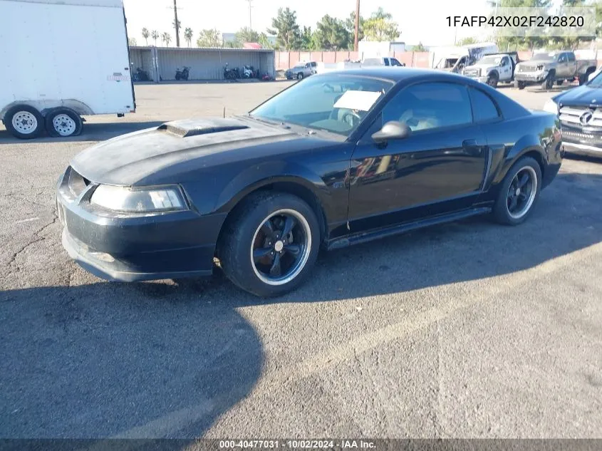 2002 Ford Mustang Gt VIN: 1FAFP42X02F242820 Lot: 40477031