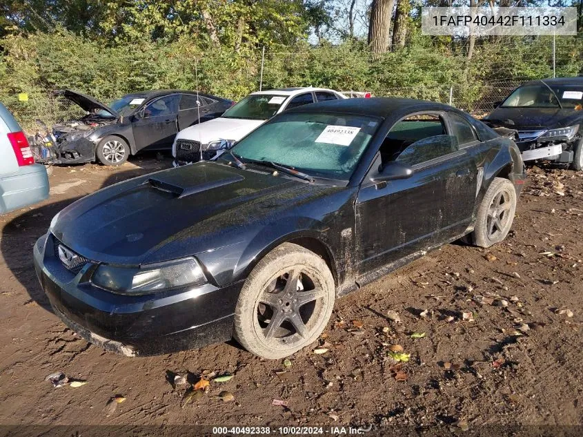 2002 Ford Mustang VIN: 1FAFP40442F111334 Lot: 40492338