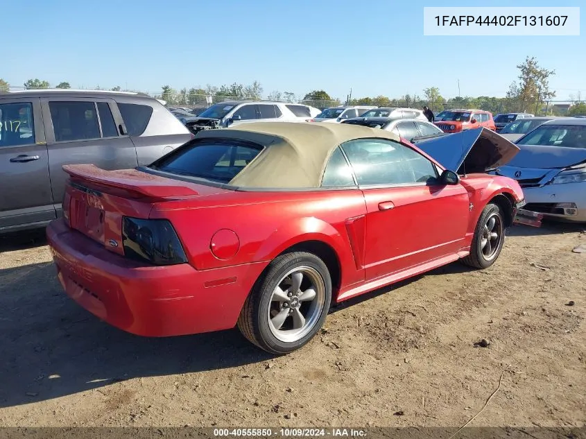 2002 Ford Mustang VIN: 1FAFP44402F131607 Lot: 40555850