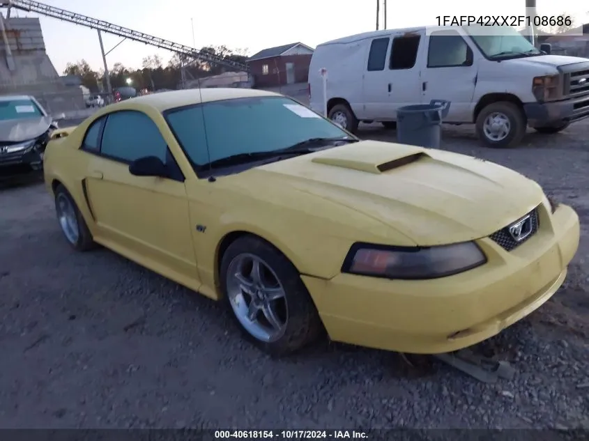 2002 Ford Mustang Gt VIN: 1FAFP42XX2F108686 Lot: 40618154