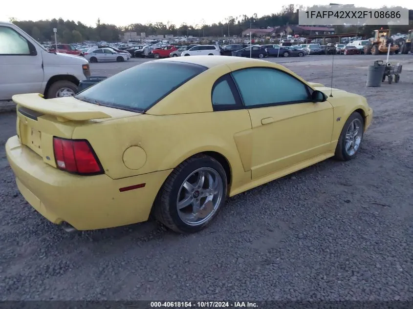 2002 Ford Mustang Gt VIN: 1FAFP42XX2F108686 Lot: 40618154