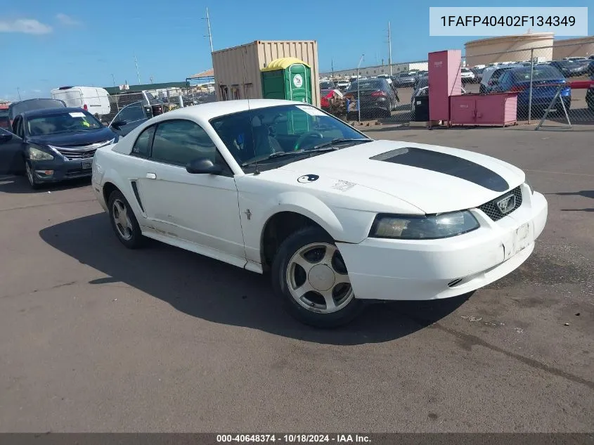 2002 Ford Mustang VIN: 1FAFP40402F134349 Lot: 40648374