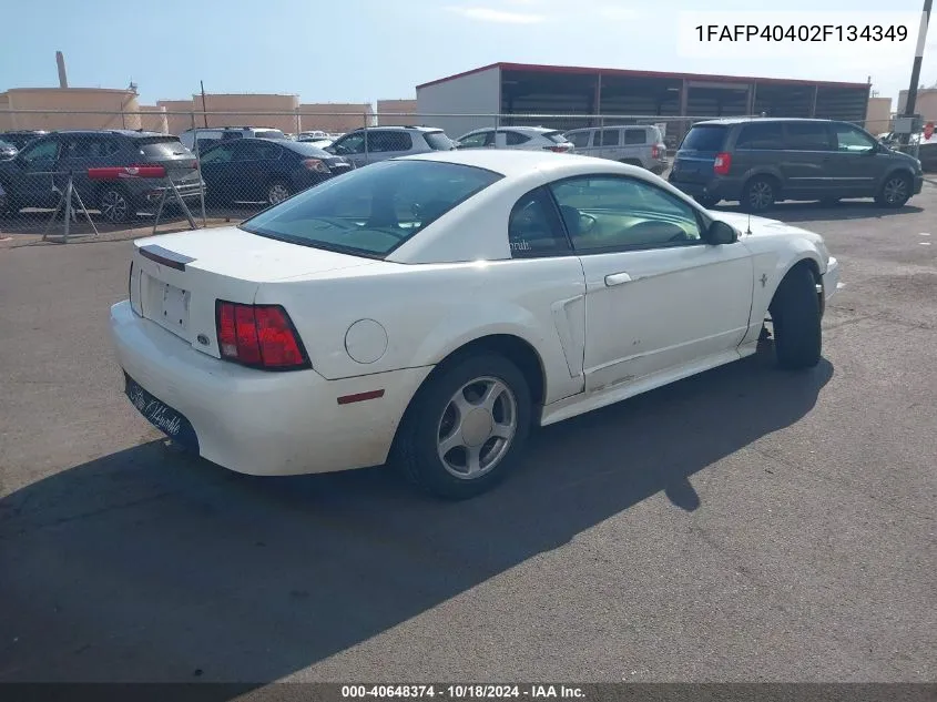 2002 Ford Mustang VIN: 1FAFP40402F134349 Lot: 40648374