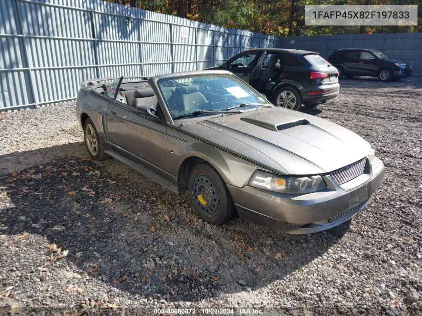 2002 Ford Mustang Gt VIN: 1FAFP45X82F197833 Lot: 40650872