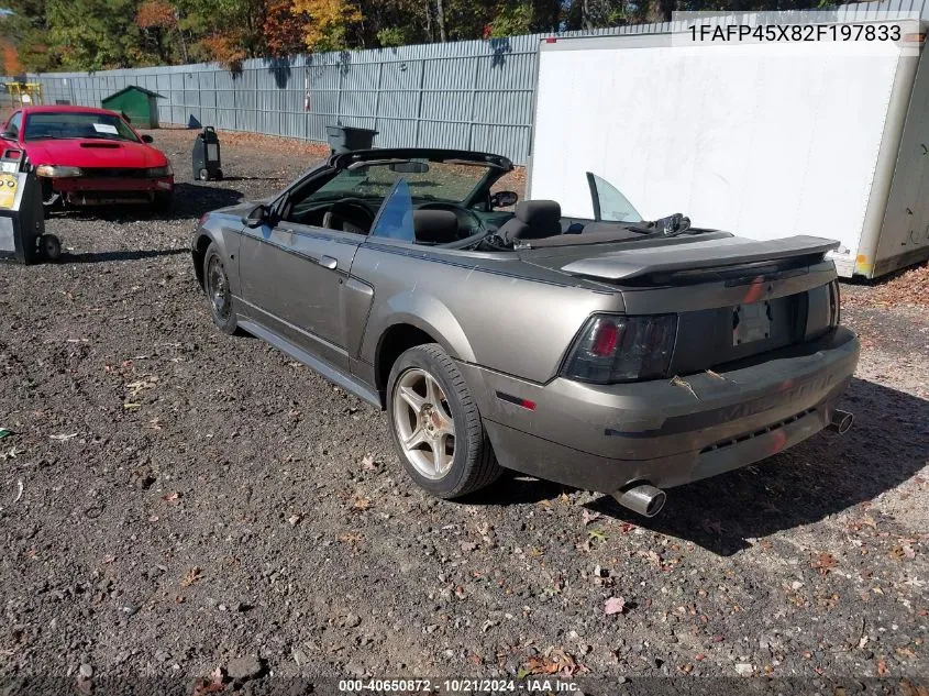 2002 Ford Mustang Gt VIN: 1FAFP45X82F197833 Lot: 40650872