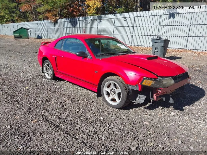 2002 Ford Mustang Gt VIN: 1FAFP42XX2F159010 Lot: 40650888