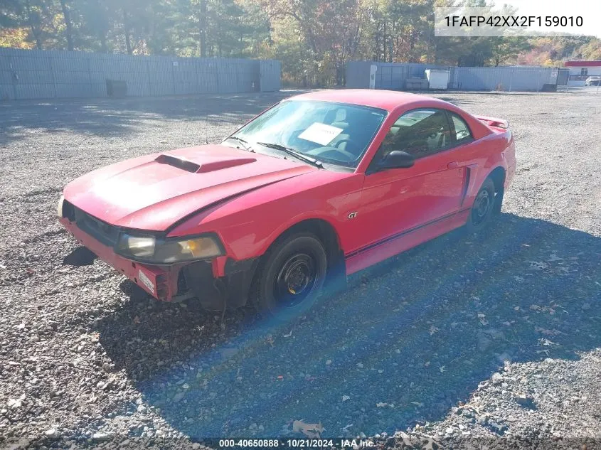 2002 Ford Mustang Gt VIN: 1FAFP42XX2F159010 Lot: 40650888