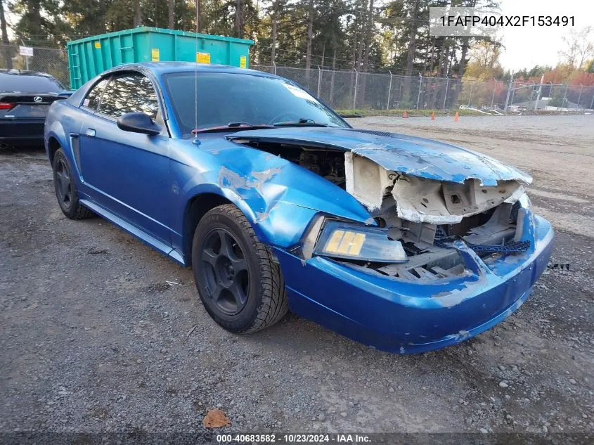 2002 Ford Mustang VIN: 1FAFP404X2F153491 Lot: 40683582