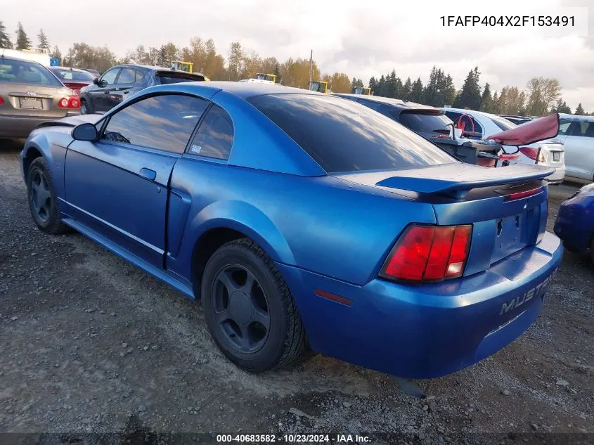 2002 Ford Mustang VIN: 1FAFP404X2F153491 Lot: 40683582