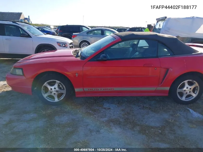 2002 Ford Mustang VIN: 1FAFP44402F188177 Lot: 40697804