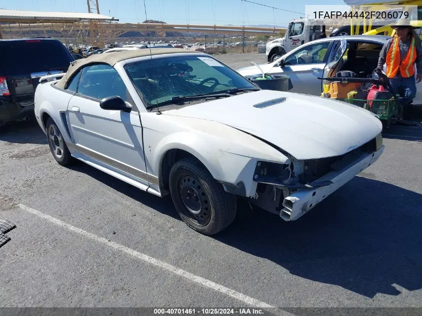 2002 Ford Mustang VIN: 1FAFP44442F206079 Lot: 40701461