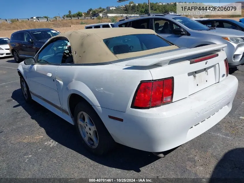 2002 Ford Mustang VIN: 1FAFP44442F206079 Lot: 40701461