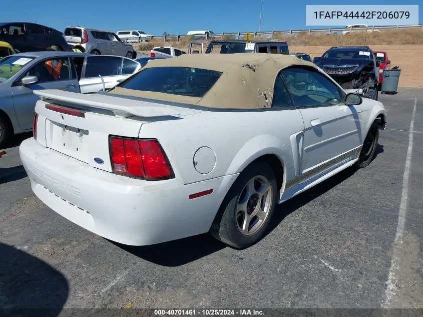 2002 Ford Mustang VIN: 1FAFP44442F206079 Lot: 40701461