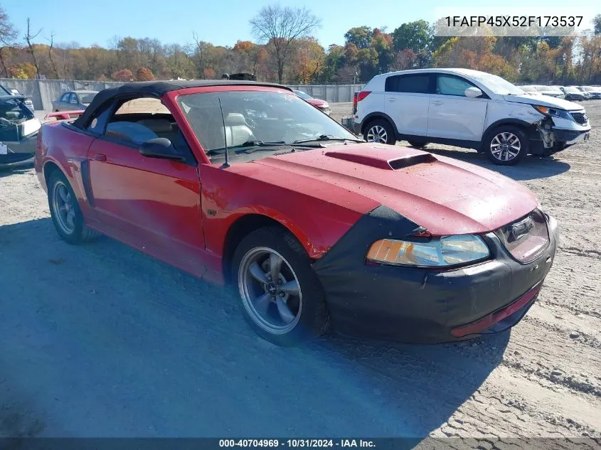 2002 Ford Mustang Gt VIN: 1FAFP45X52F173537 Lot: 40704969