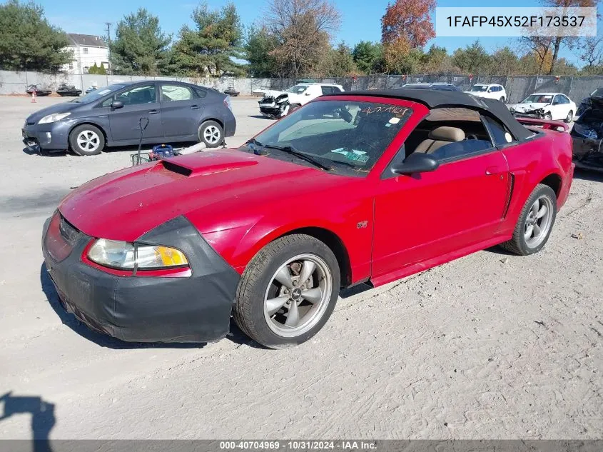 2002 Ford Mustang Gt VIN: 1FAFP45X52F173537 Lot: 40704969