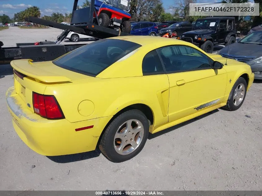 2002 Ford Mustang VIN: 1FAFP40462F172328 Lot: 40713656