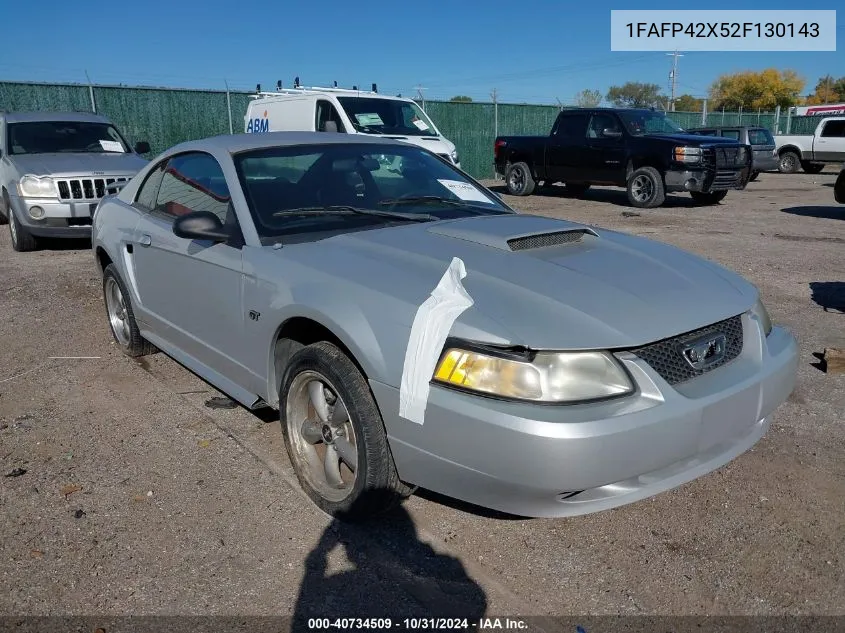 2002 Ford Mustang Gt VIN: 1FAFP42X52F130143 Lot: 40734509