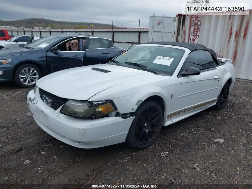 2002 Ford Mustang VIN: 1FAFP44442F163590 Lot: 40774926