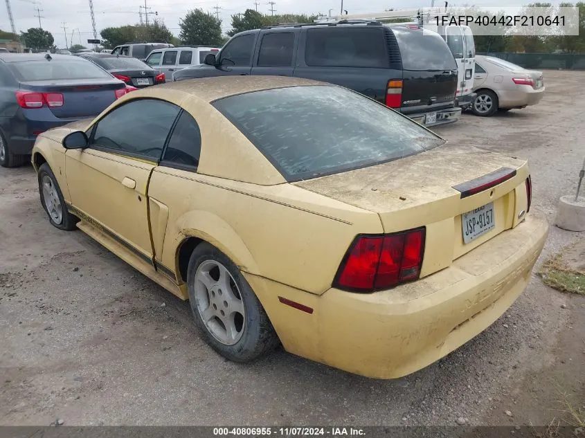 2002 Ford Mustang VIN: 1FAFP40442F210641 Lot: 40806955