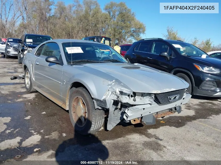 2002 Ford Mustang VIN: 1FAFP404X2F240405 Lot: 40887712