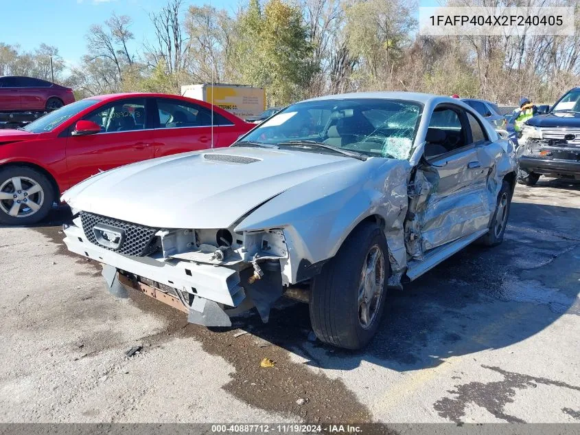 2002 Ford Mustang VIN: 1FAFP404X2F240405 Lot: 40887712