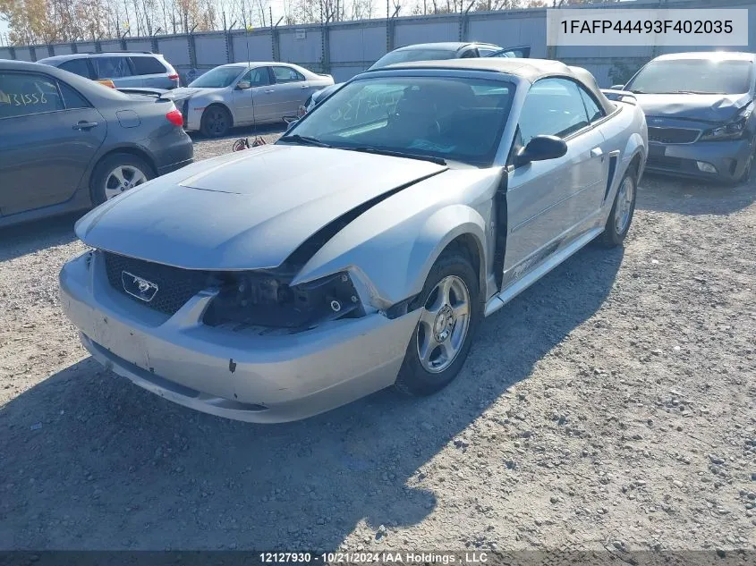 2003 Ford Mustang VIN: 1FAFP44493F402035 Lot: 12127930