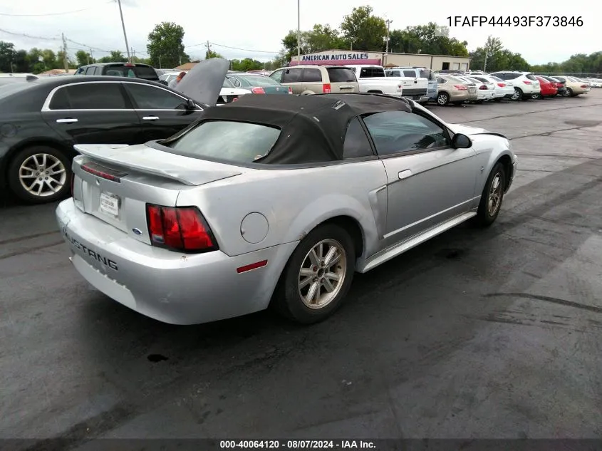 2003 Ford Mustang VIN: 1FAFP44493F373846 Lot: 40064120