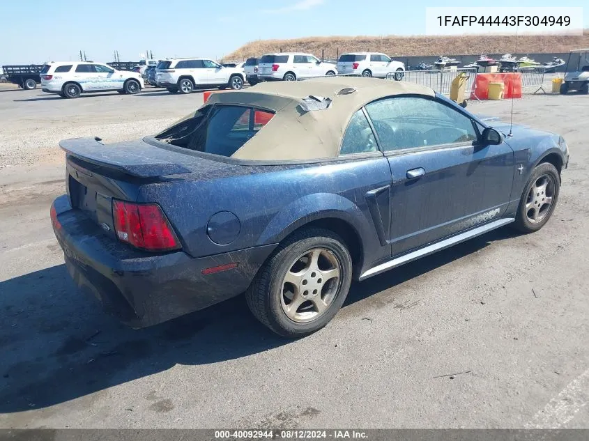 1FAFP44443F304949 2003 Ford Mustang