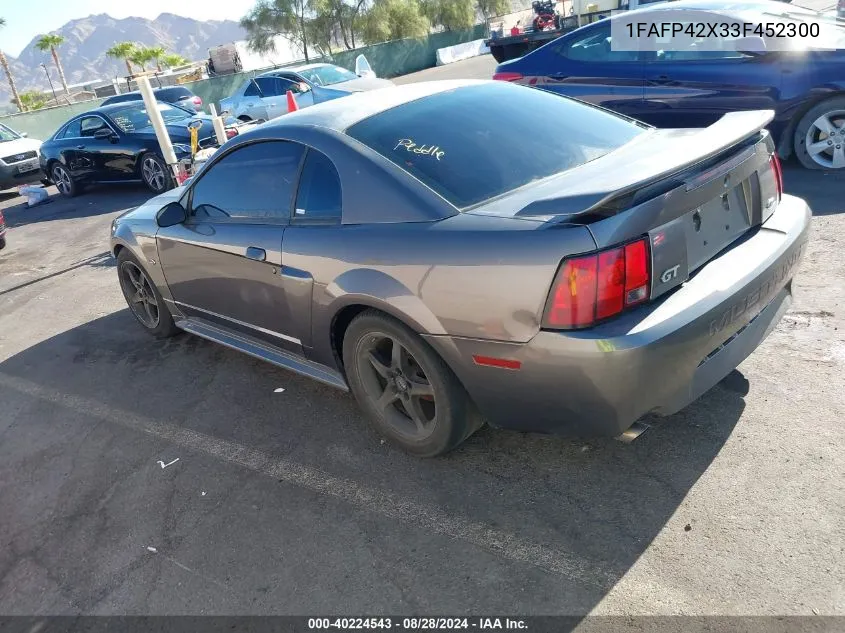 2003 Ford Mustang Gt VIN: 1FAFP42X33F452300 Lot: 40224543