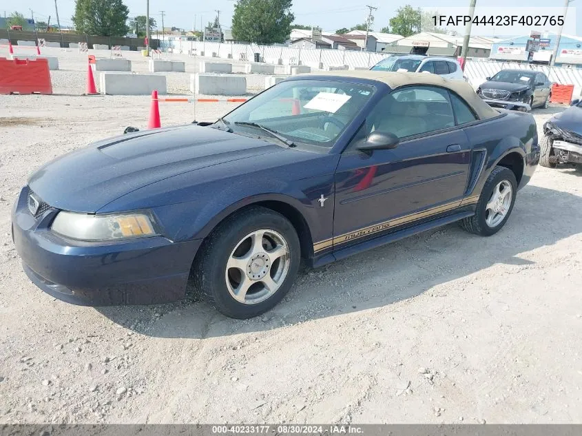 2003 Ford Mustang VIN: 1FAFP44423F402765 Lot: 40233177