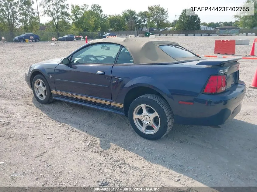 2003 Ford Mustang VIN: 1FAFP44423F402765 Lot: 40233177