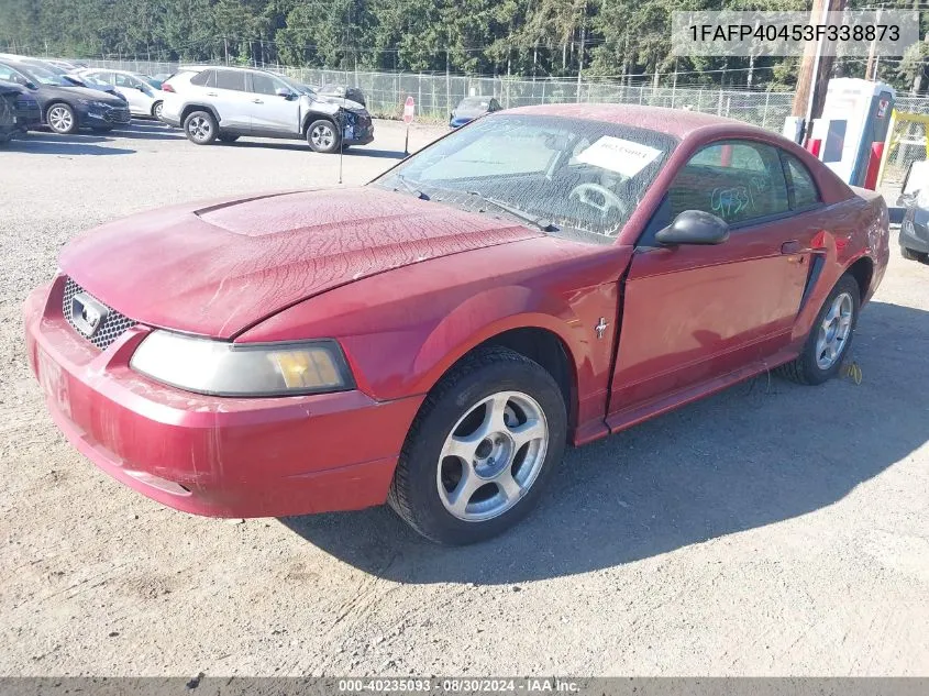 2003 Ford Mustang VIN: 1FAFP40453F338873 Lot: 40235093