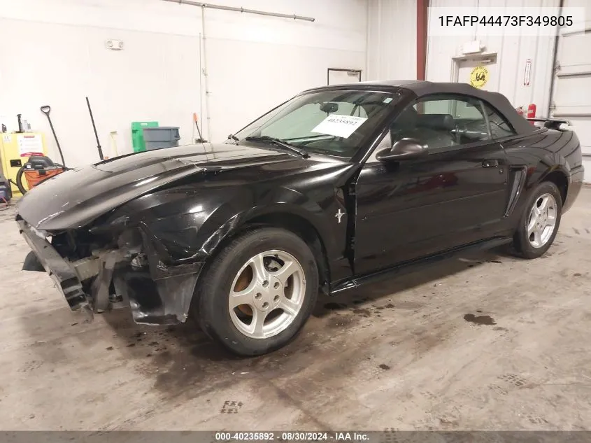 2003 Ford Mustang VIN: 1FAFP44473F349805 Lot: 40235892