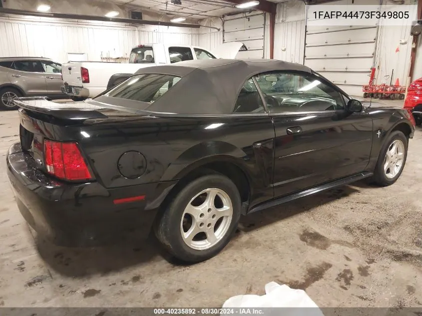 2003 Ford Mustang VIN: 1FAFP44473F349805 Lot: 40235892