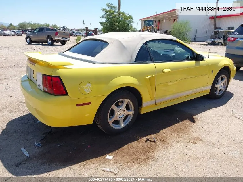 2003 Ford Mustang VIN: 1FAFP44433F412530 Lot: 40277476