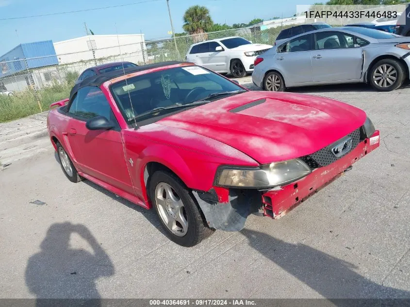 2003 Ford Mustang Deluxe VIN: 1FAFP44433F446483 Lot: 40364691