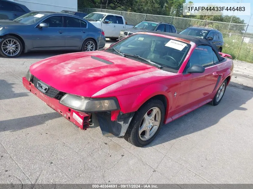 2003 Ford Mustang Deluxe VIN: 1FAFP44433F446483 Lot: 40364691