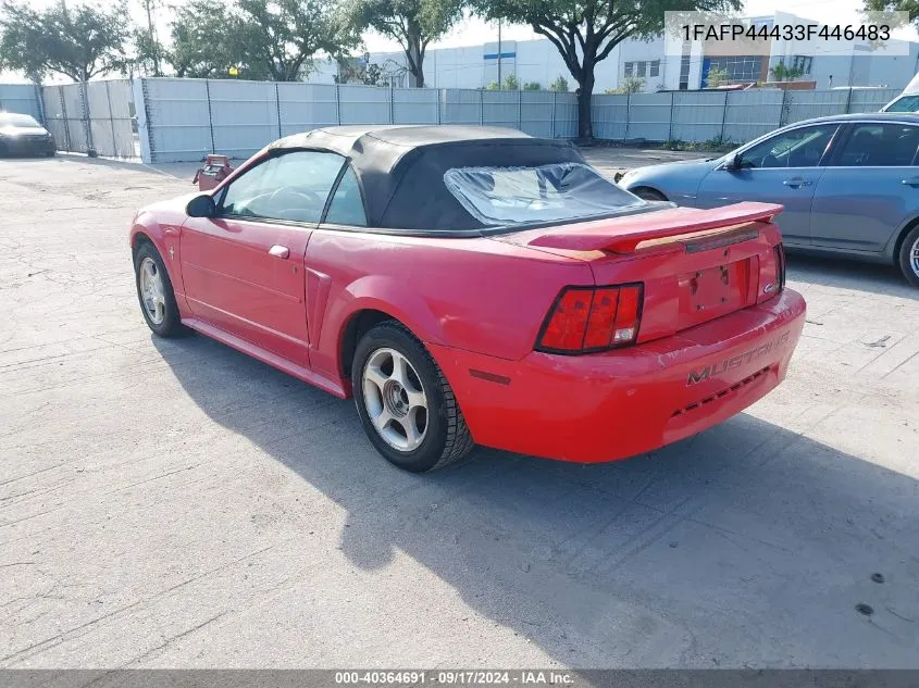 2003 Ford Mustang Deluxe VIN: 1FAFP44433F446483 Lot: 40364691