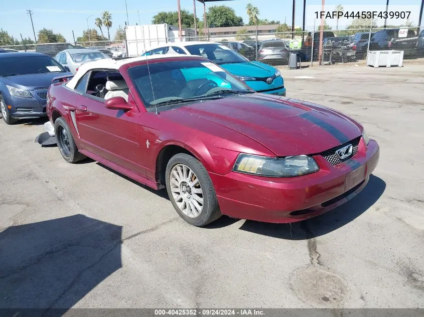 2003 Ford Mustang Deluxe VIN: 1FAFP44453F439907 Lot: 40425352