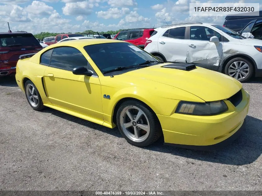 2003 Ford Mustang Mach 1 VIN: 1FAFP42R83F432030 Lot: 40476359