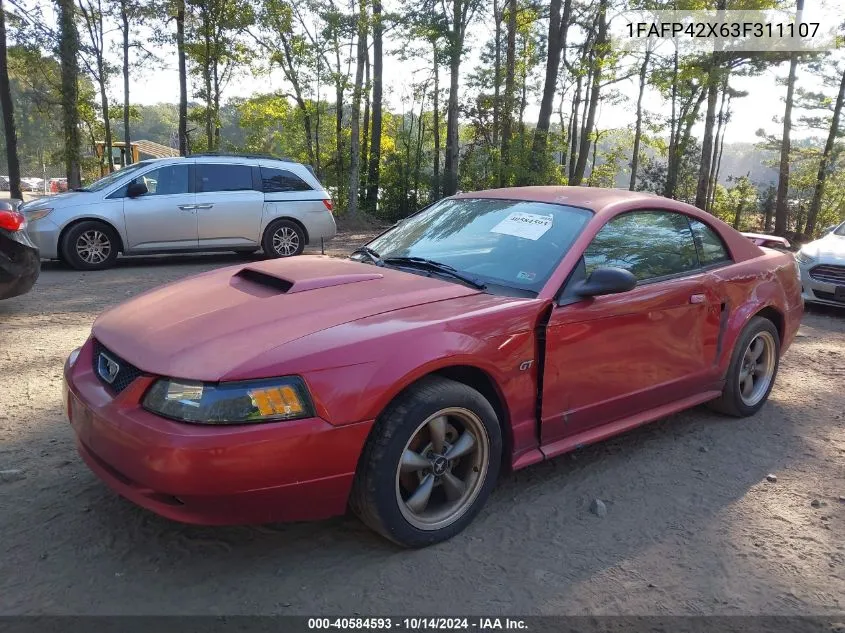 1FAFP42X63F311107 2003 Ford Mustang Gt